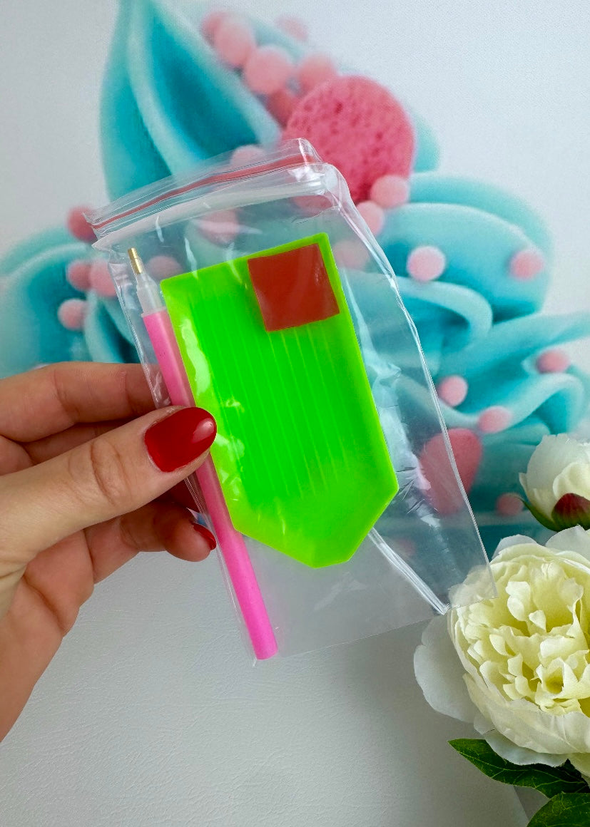 Diamond Painting Schlüsselanhänger "Seepferdchen" 8 Stück Anhänger