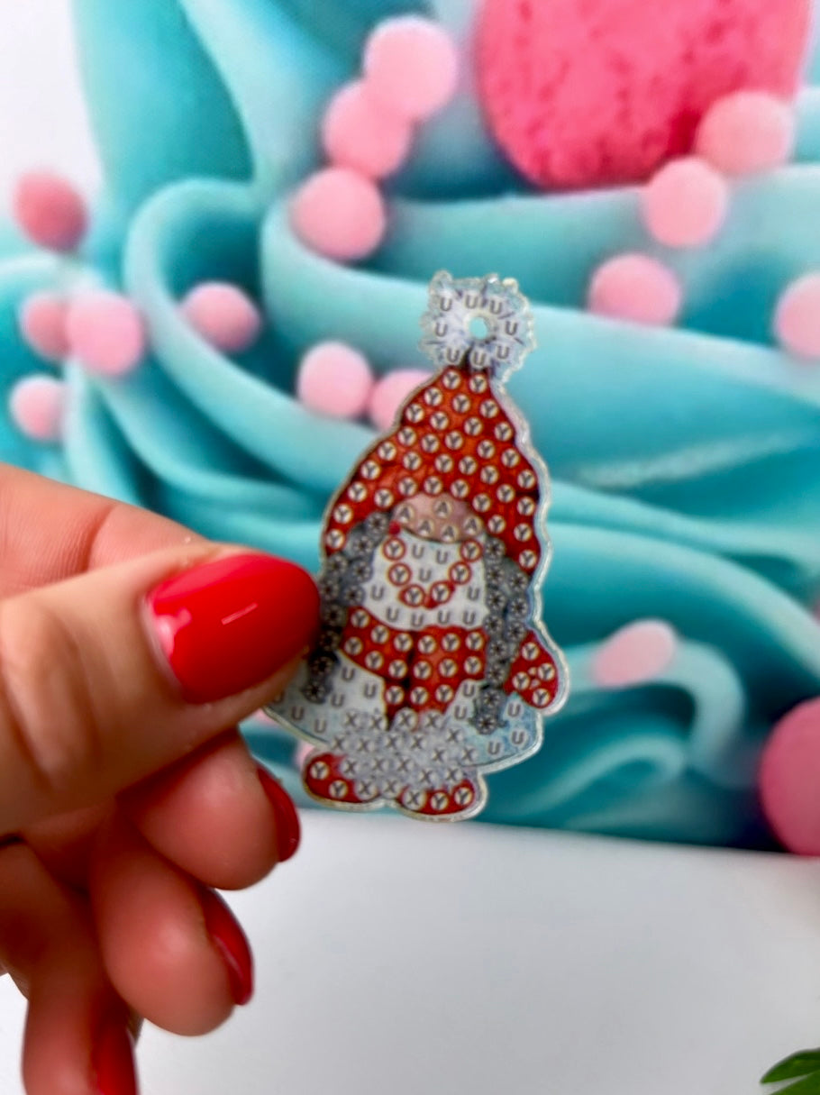 Diamond Painting Schlüsselanhänger "Xmas-Mini-Wichtel" 12 Stück Anhänger AH93