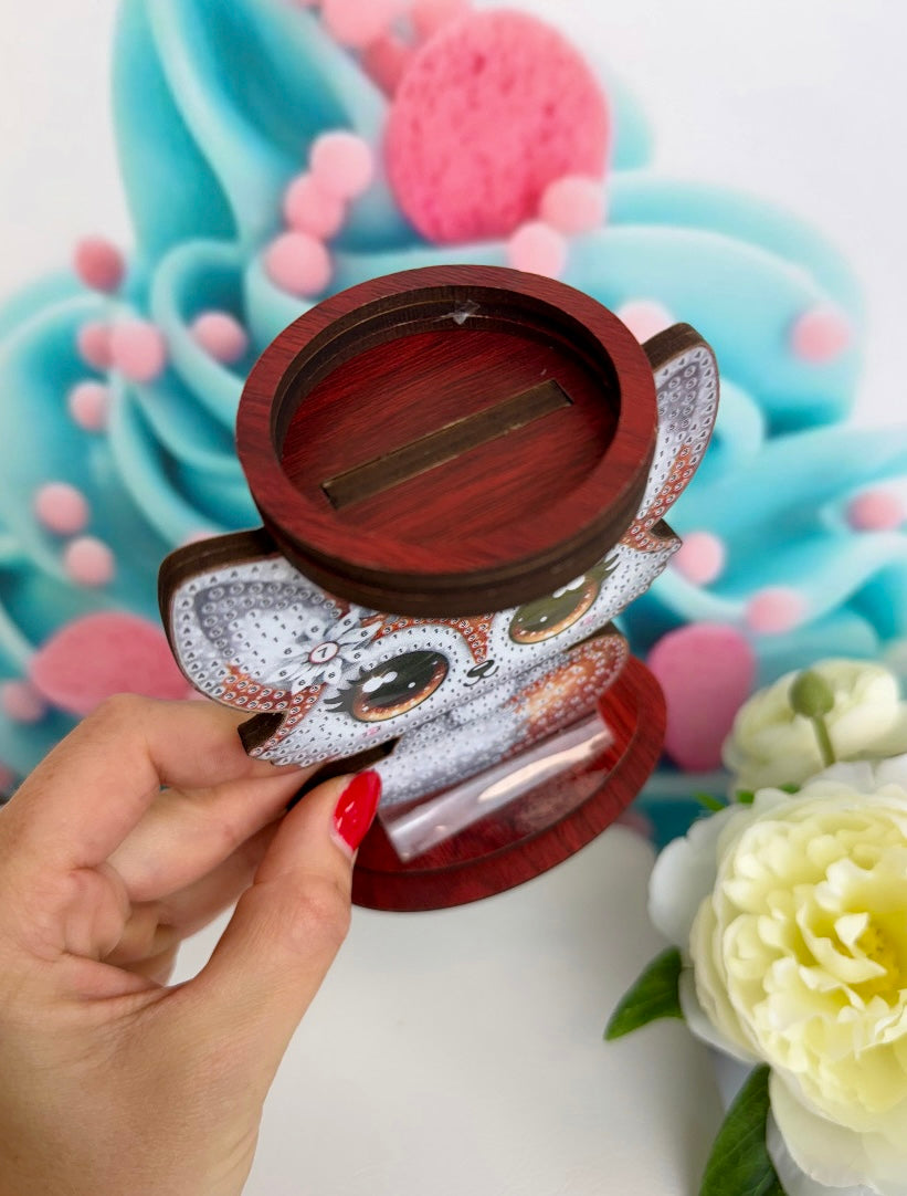 Diamond Painting Teelichthalter "Füchschen" 10x12cm