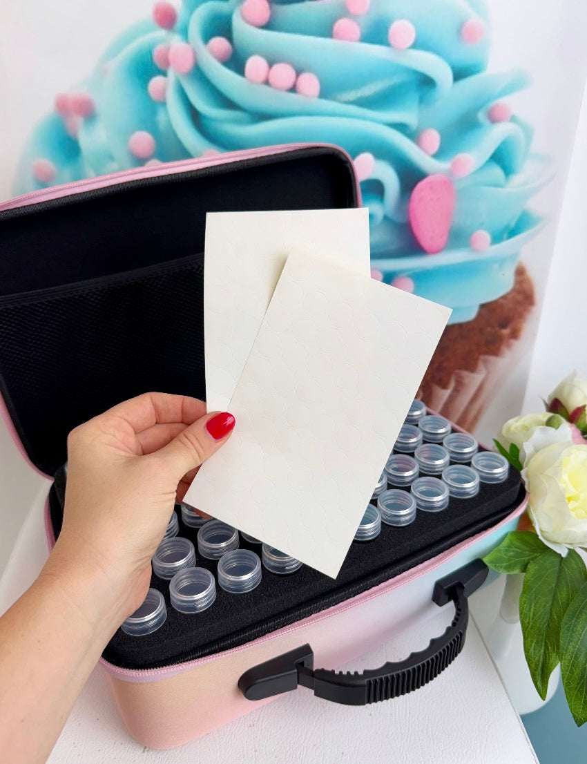 Diamond Painting PUMMELEINHORN Koffer für Steine - 120 Aufbewahrungsdosen