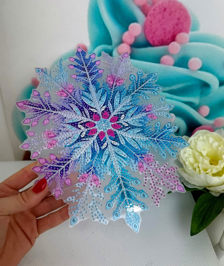 *VORVERKAUF! Diamond Painting XMAS Anhänger "Kristall-Schneeflocke" 20x25cm (AH110)