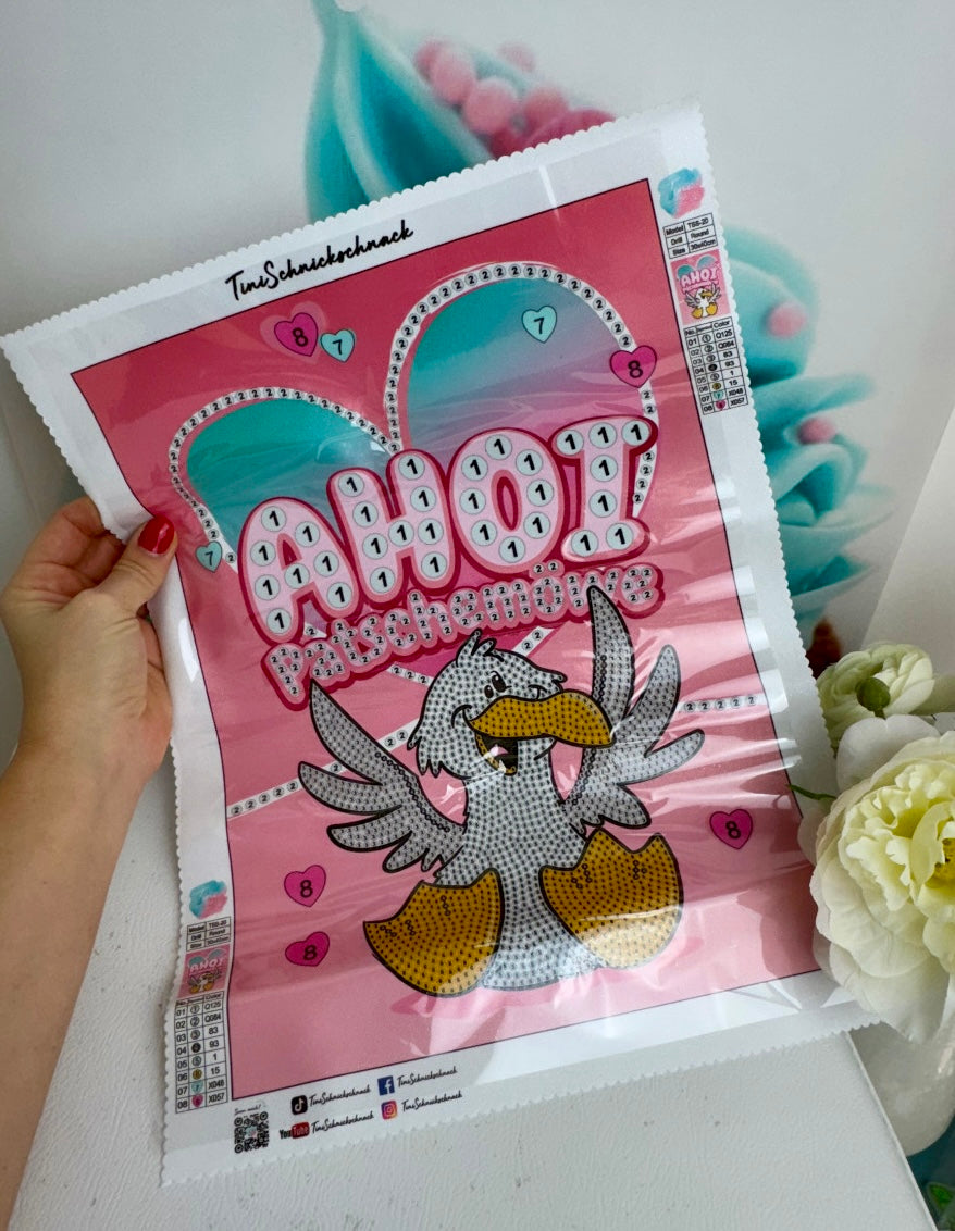 Diamond Painting Bild "AHOI-Patschemöwe" Teilbild 25x35cm (TB-20)