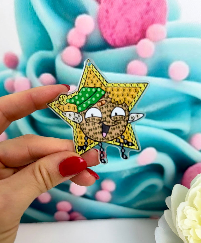 Diamond Painting XMAS Schlüsselanhänger Pummeleinhorn "Weihnachtsfreude" 6Stück (AH105)