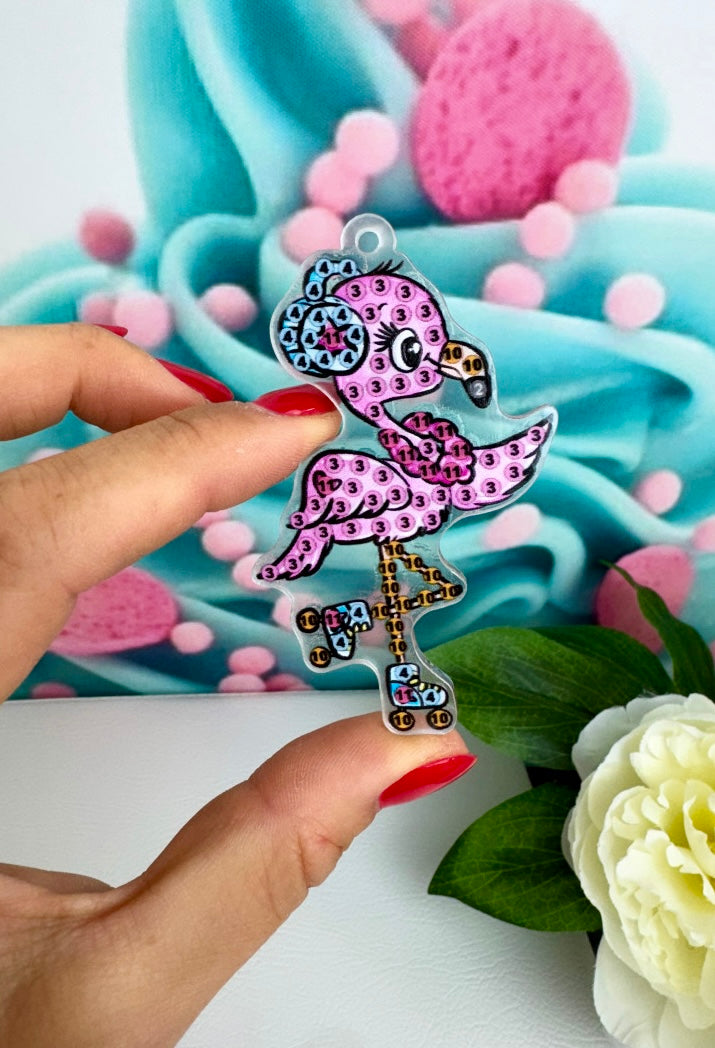 Diamond Painting Schlüsselanhänger "Sommer-Schnubbis" 8 Stück Anhänger (Set)