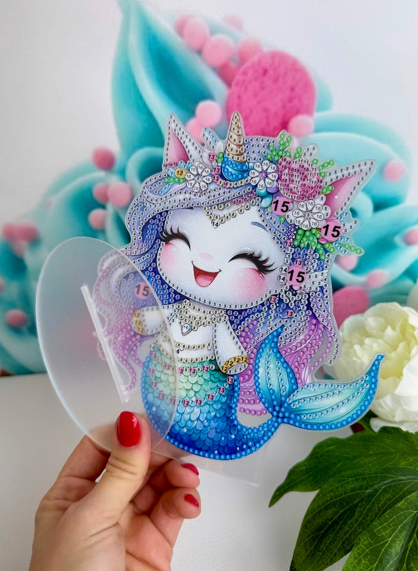 Diamond Painting Aufsteller Mermaid "Feli" 19x19cm