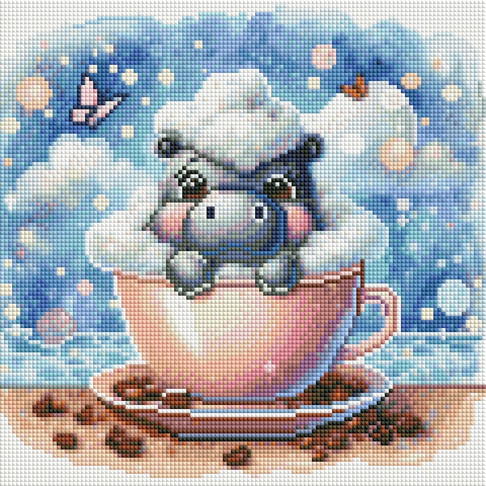 Diamond Painting Bild "Nilpferd Nala" von Lisa Morgan 30x30cm (inkl. Feenstaub) TSS-636