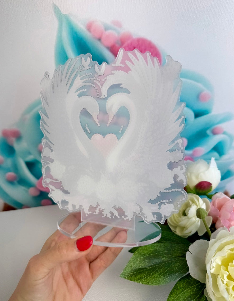 Diamond Painting Aufsteller "Schwanentanz" 19x19cm (AH516)