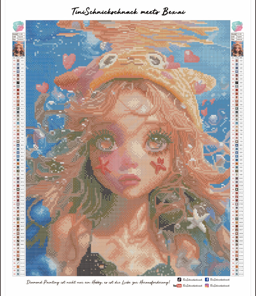 Diamond Painting Bild "July" von AI-Artist Bex.ai 40x50cm (inkl. Fairy Stones) TSS-489