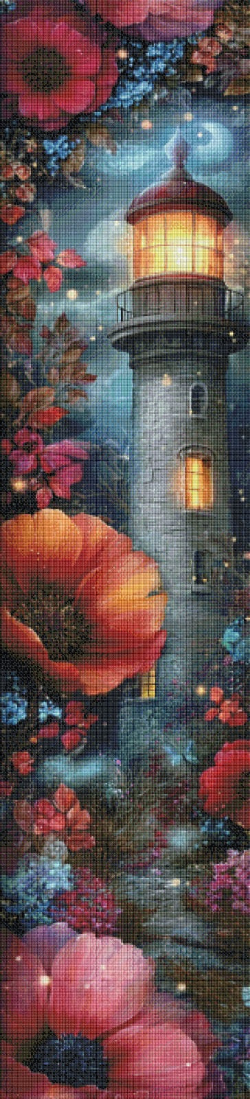 VORVERKAUF! Diamond Painting Bild "Leuchtturm in der Nachtdämmerung" 40x197cm (Sondersteine-Special) TSS-889