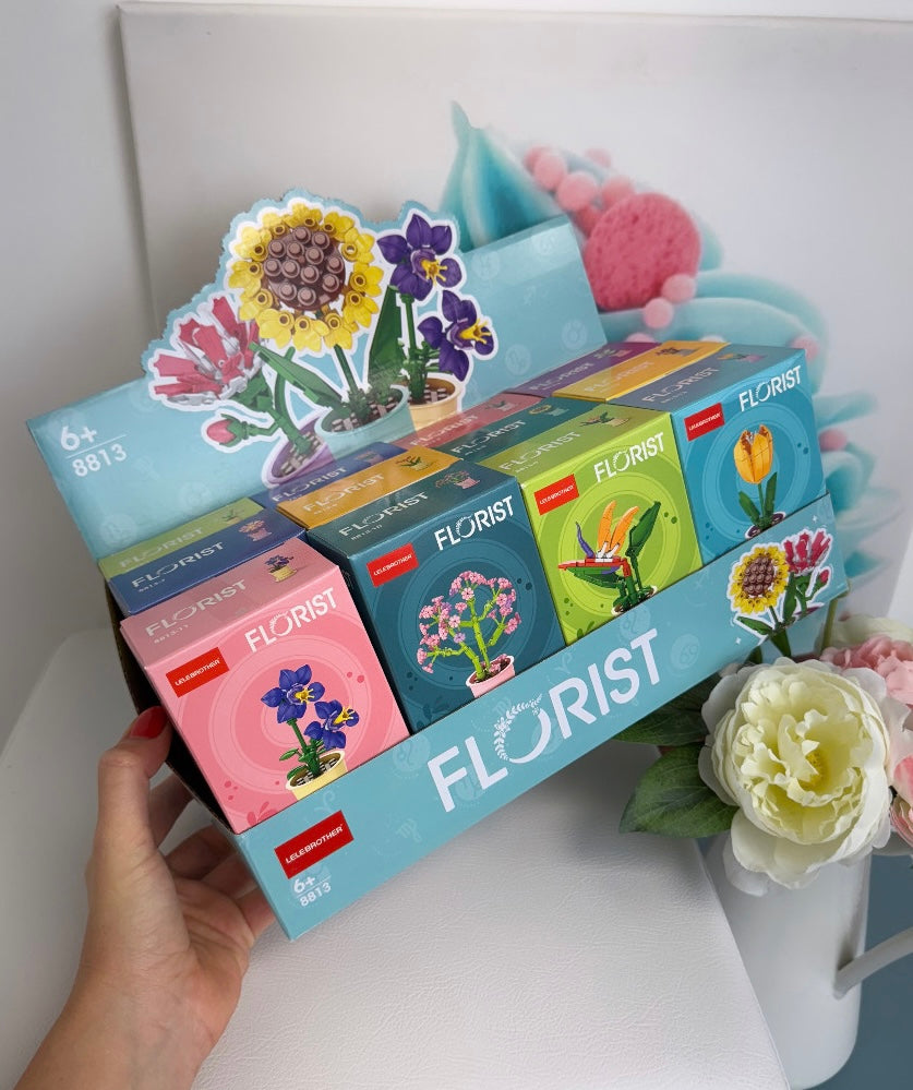 Mini Building Blocks Bundle - "Fancy Flowers" - Klemmbausteine (12Sets) KB8813