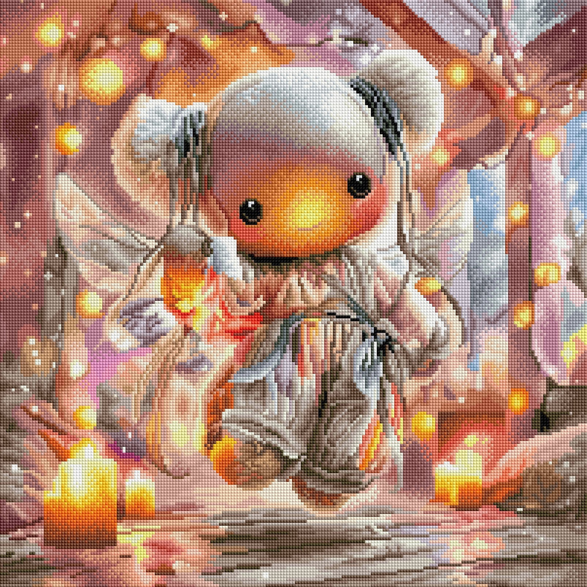 Diamond Painting Bild Halloween "Voodoo Püppchen" von Lisa Morgan 50x50cm (Sondersteine-Special) TSS-849
