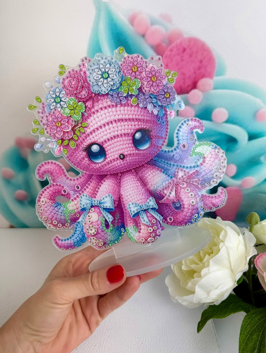 Diamond Painting Aufsteller "Oktopus" 19x20cm