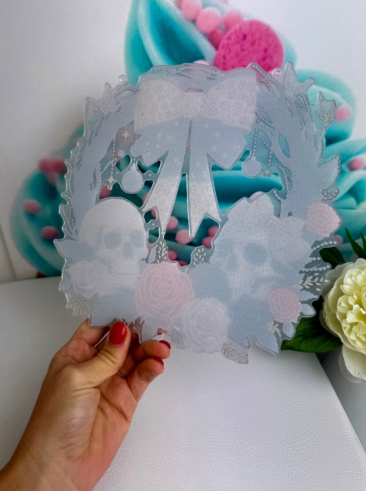 Diamond Painting Halloweenkranz / Anhänger "Cute Nightmare" 23x24cm (AH1918)