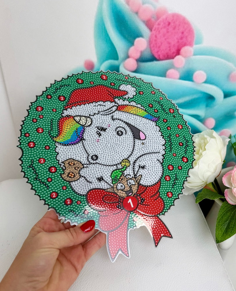 *VORVERKAUF! Diamond Painting Pummeleinhorn XMAS Anhänger "Pummel" 25x28cm (AH101)