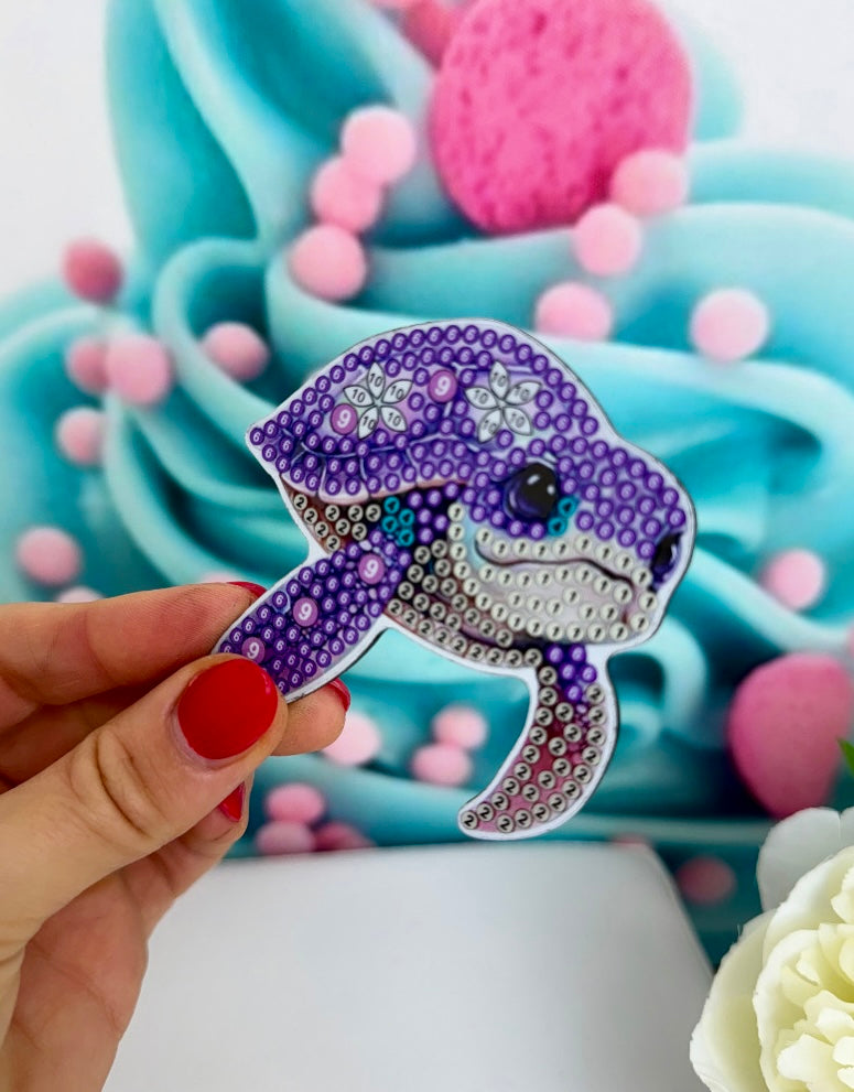 Diamond Painting Magnete "Schildkröten" 7Stk