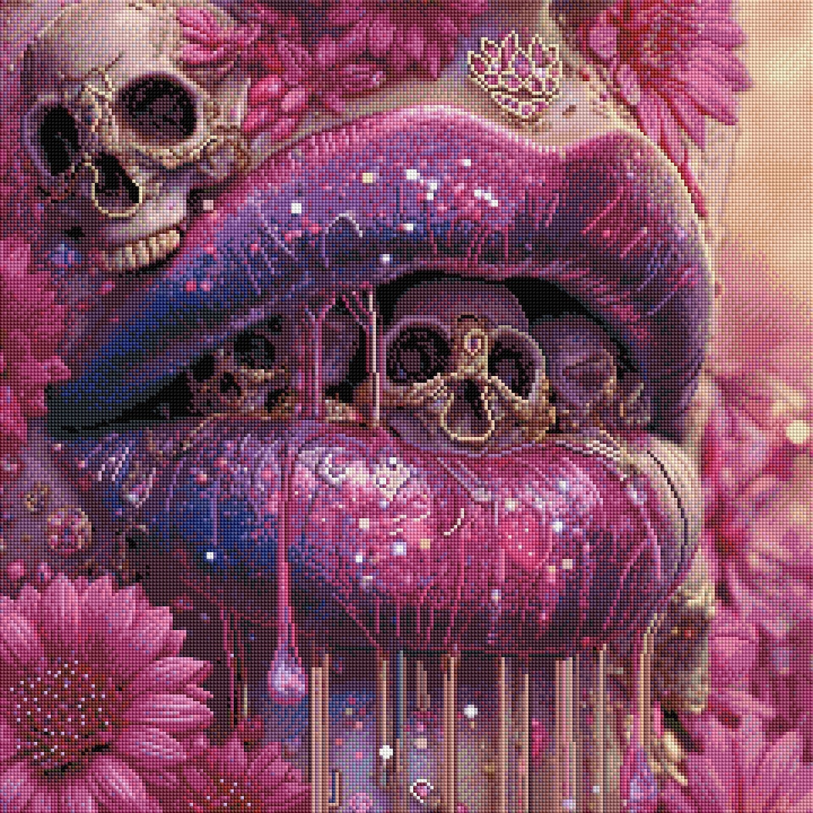 Diamond Painting Bild "Glossy Lips" von AI-Artist Sandrietta_ai 60x60cm (inkl. Feenstaub) TSS-711
