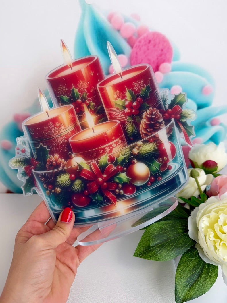 Diamond Painting XMAS Aufsteller "Adventskerzen" 24x24cm (AH905)