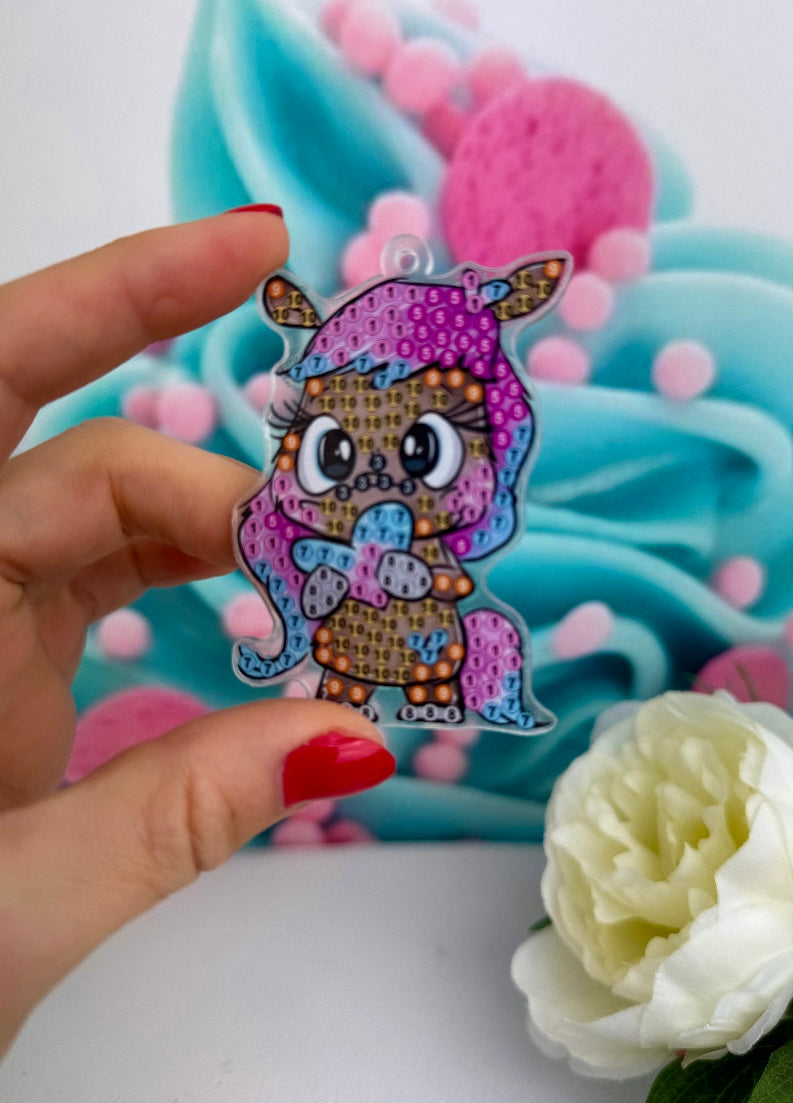 Diamond Painting Schlüsselanhänger "Schnubbi-Mix" 6 Stück Anhänger (Set103)