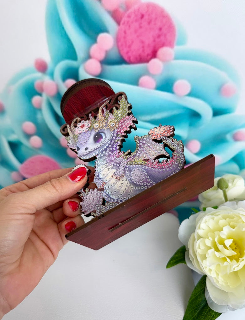 Diamond Painting Teelichthalter "Drache" 12x14cm