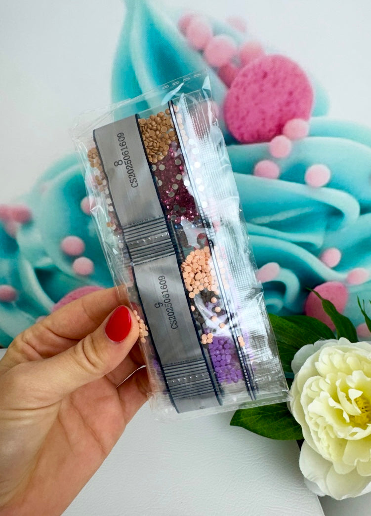 Diamond Painting Schlüsselanhänger "Sommer-Schnubbis" 8 Stück Anhänger (Set)