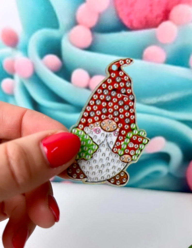 Diamond Painting Schlüsselanhänger "Xmas-Mini-Wichtel" 12 Stück Anhänger AH93