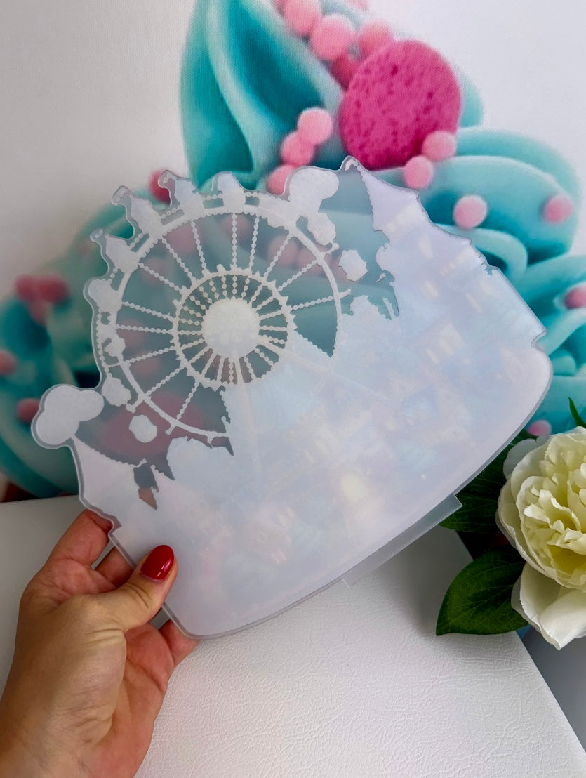 Diamond Painting XMAS Aufsteller "Weihnachtsdorf mit Riesenrad" 23x24cm (AH211)