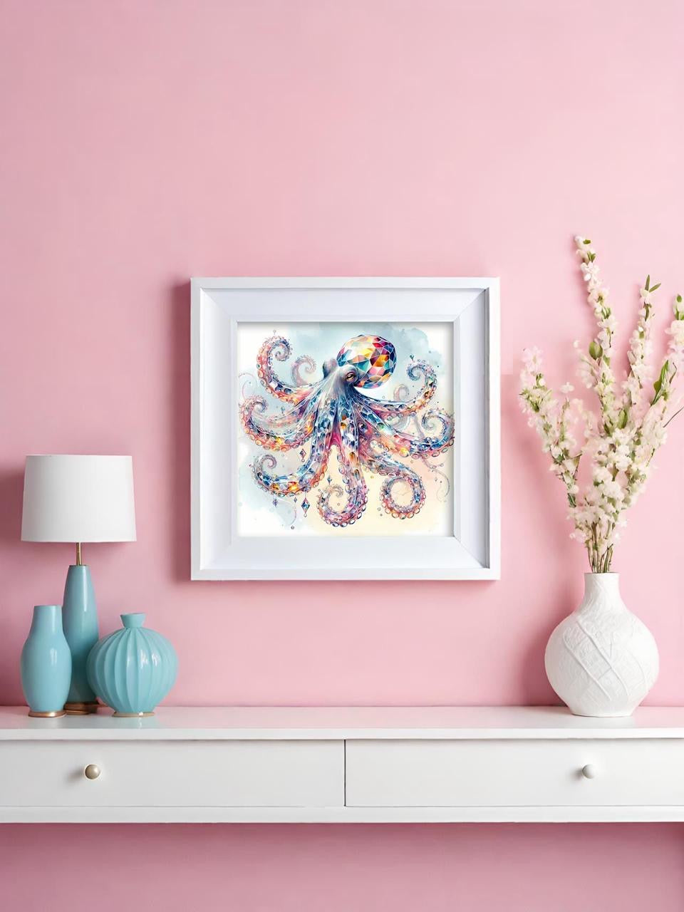 Diamond Painting Bild "Krake" Teilbild 25x25cm (TB9)