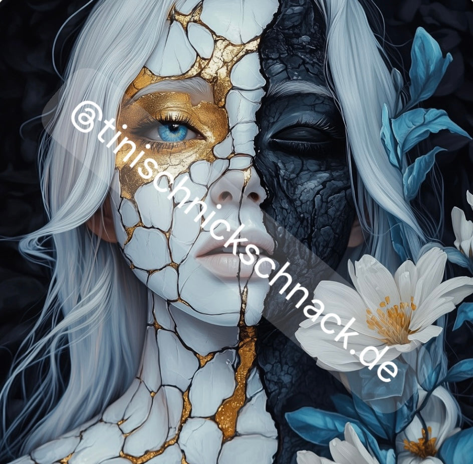 Diamond Painting Bild "Mamorette" von AI-Artist Sandrietta_ai 50x50cm TSS-581