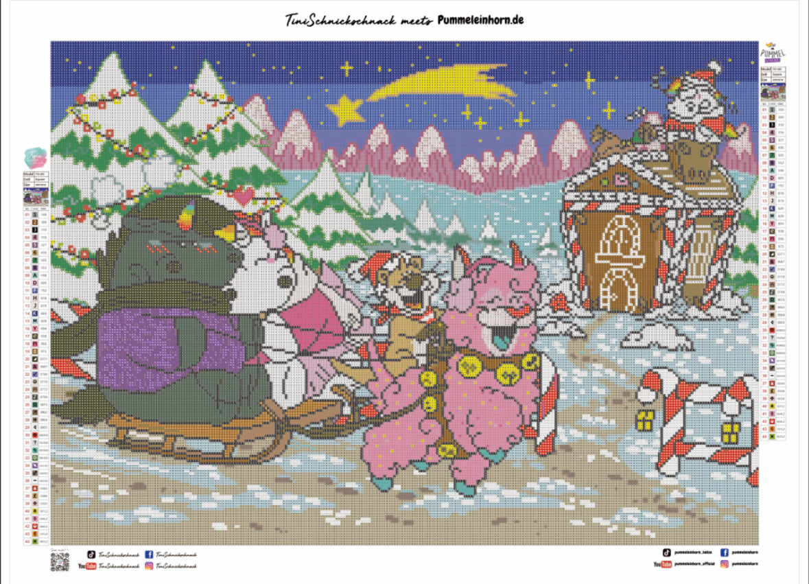 Diamond Painting Bilder Bundle von Pummeleinhorn (inkl. Feenstaub) TSS-684 & TSS-683 Set