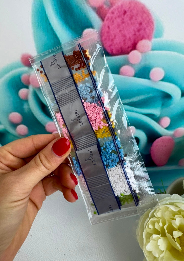 Diamond Painting Sticker Set "Pinguin-Sommerparty" 11 Stück (ST0181)