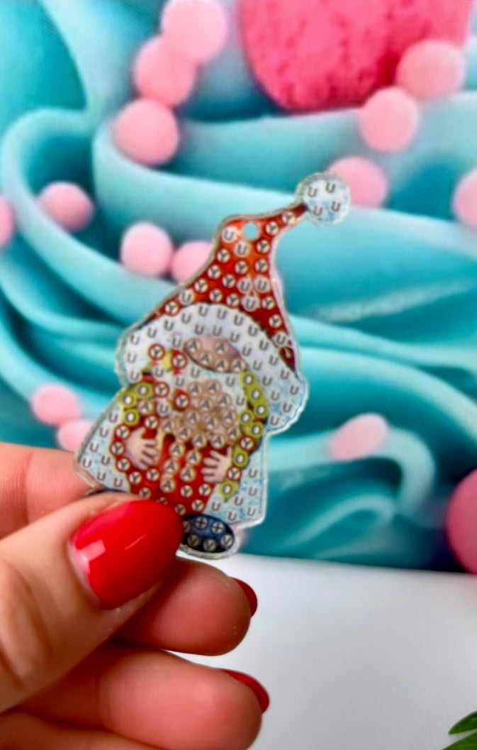 Diamond Painting Schlüsselanhänger "Xmas-Mini-Wichtel" 12 Stück Anhänger AH93