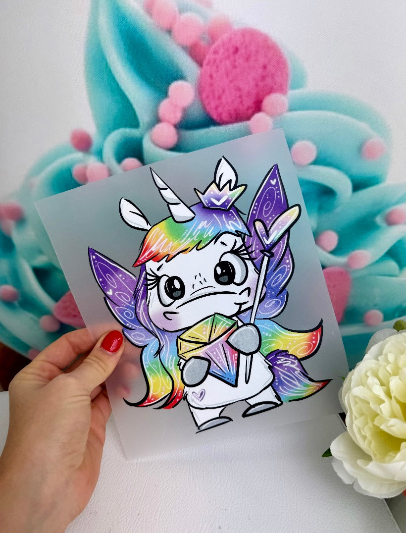 Tinischnickschnack Bügelbild Schnubbi "Einhorn-Diamant-Fee" BB66