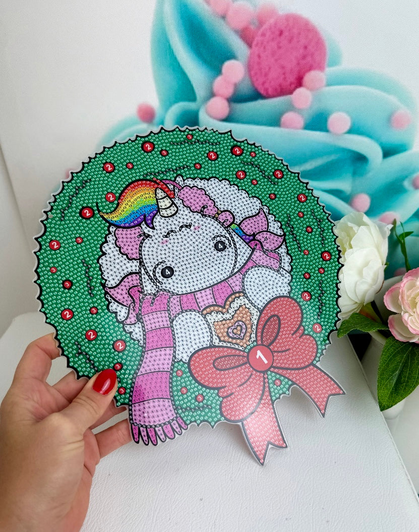 *VORVERKAUF! Diamond Painting Pummeleinhorn XMAS Anhänger "Pummelfee" 25x28cm (AH103)