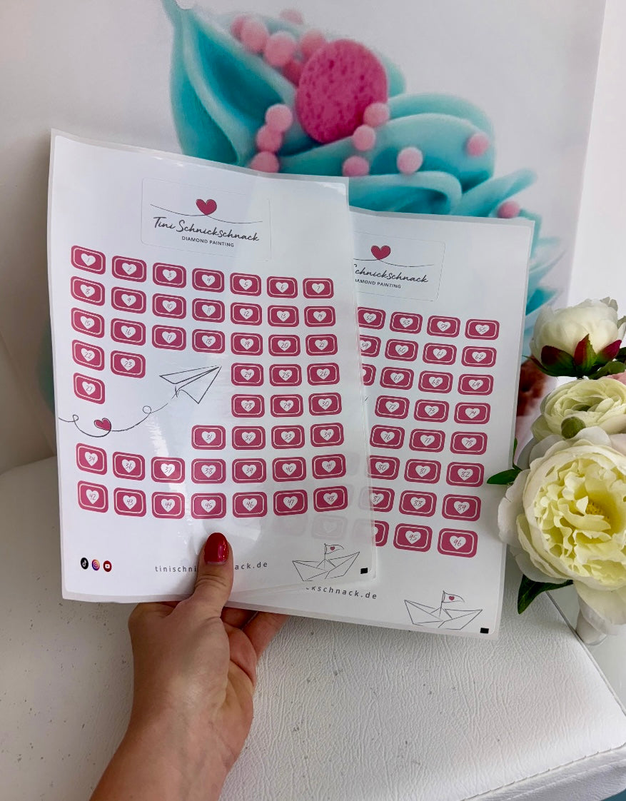 Diamond Painting "Zahlensticker"( für eckige Dosen) NEU