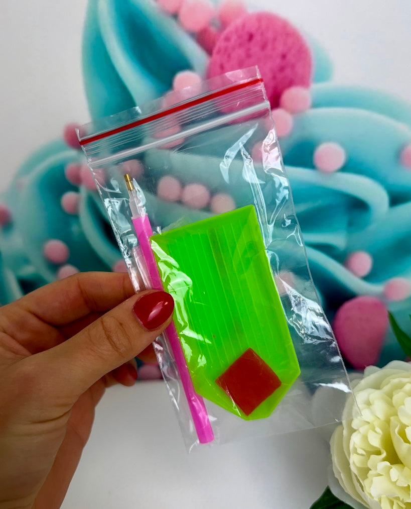 Diamond Painting X-MAS Geschenkanhänger "Eis am Stiel" 10Stk.