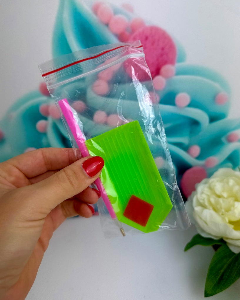 Diamond Painting XMAS Schlüsselanhänger Pummeleinhorn "Weihnachtskränze" 6Stück (AH104)