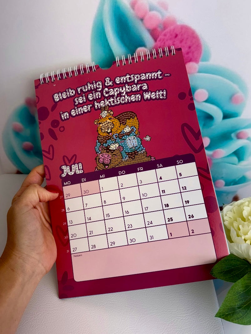 Diamond Painting Wandkalender "Pummeleinhorn" Kalender 2026