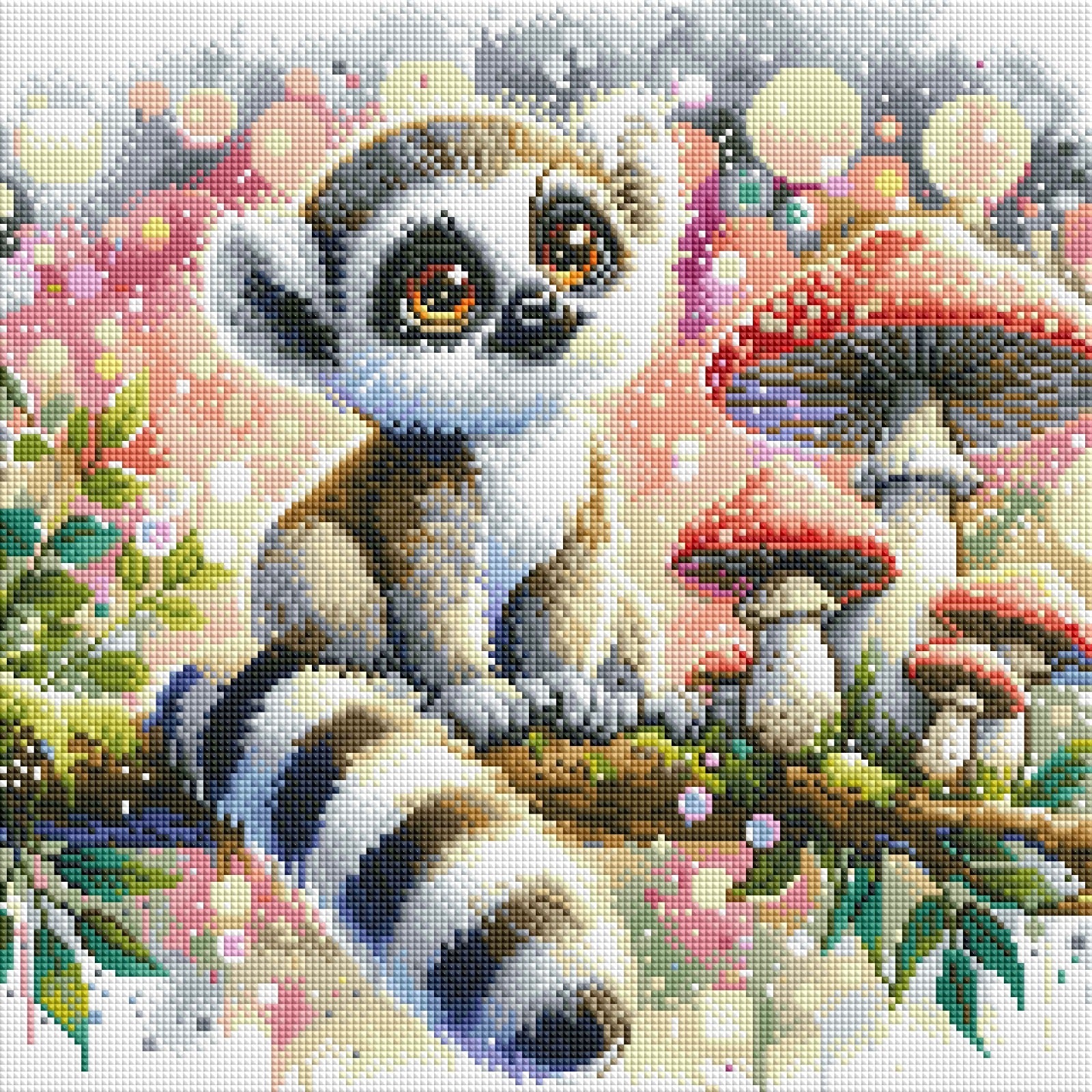 Diamond Painting Bild "Lemur Luis" von Lisa Morgan 40x40cm (inkl. Feenstaub) TSS-640