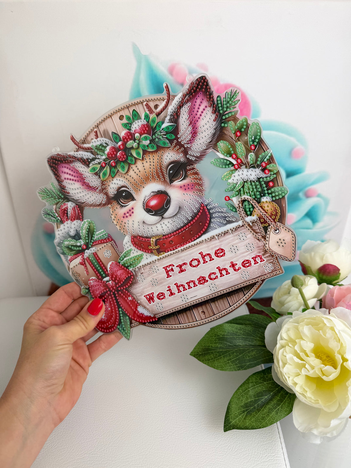 Diamond Painting XMAS Anhänger "Reindeer" 24x24cm (AH922)