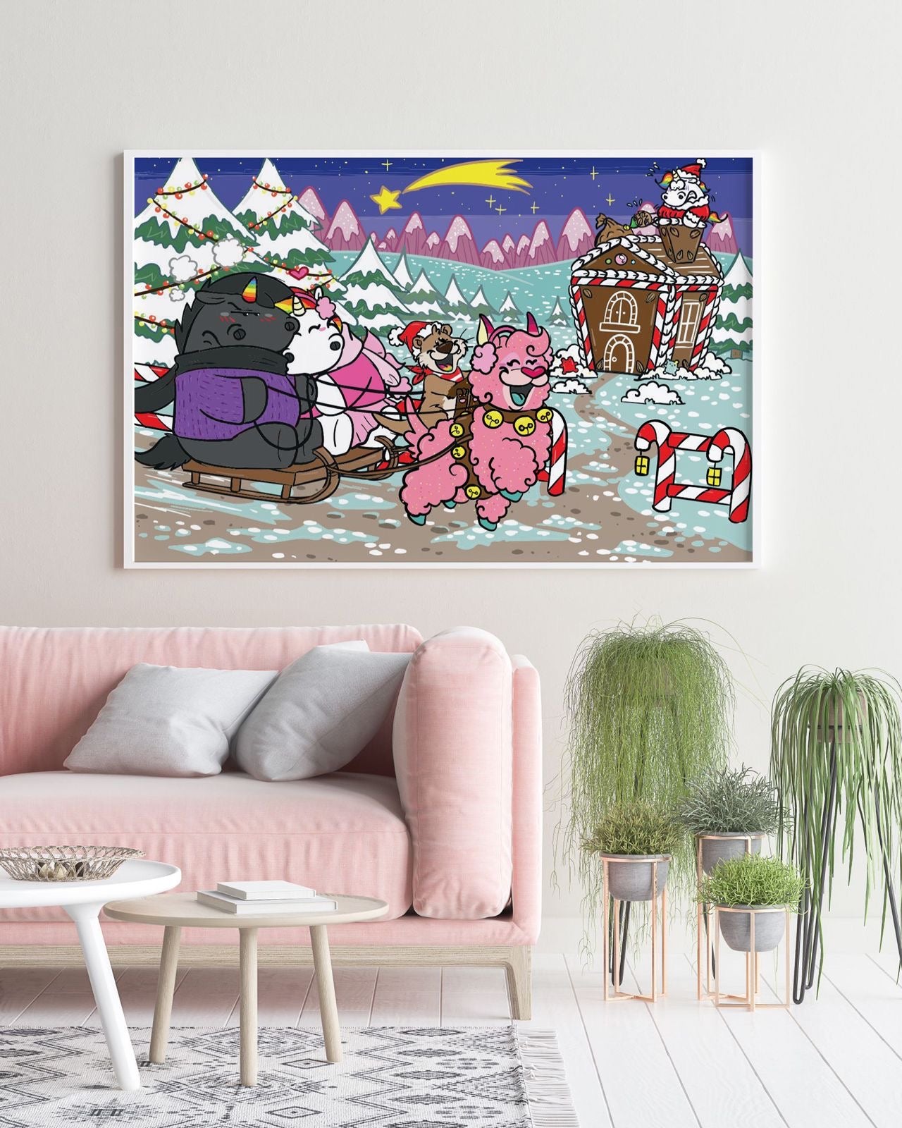 Diamond Painting Bild "Sterne, Schnee & Zuckerstangen" von Pummeleinhorn 50x70cm (inkl. Feenstaub) TSS-683