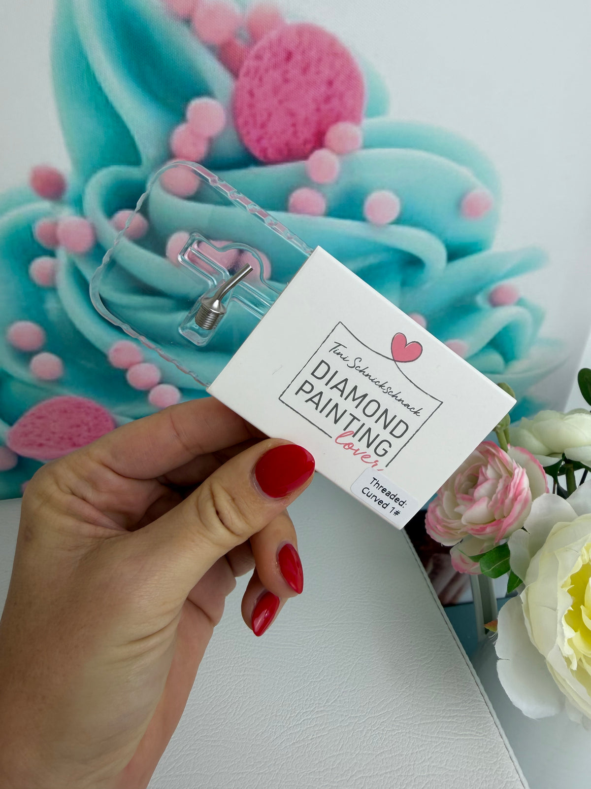 Diamond Painting Edelstahl Aufsatz (Schraubgewinde / Threaded) -extra schmal-