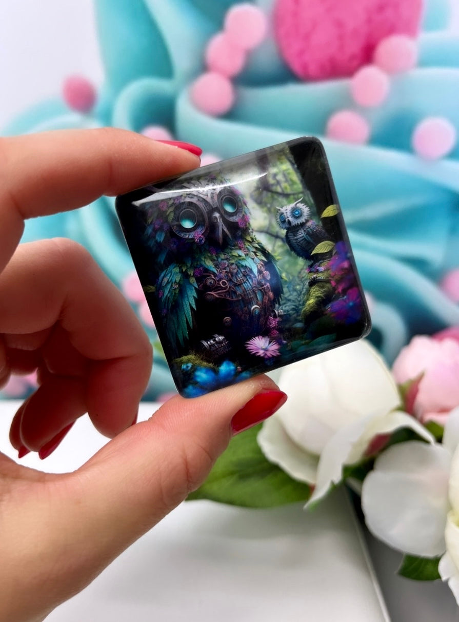 Diamond Painting Cover Minder "Roboter-Eule" (CM)