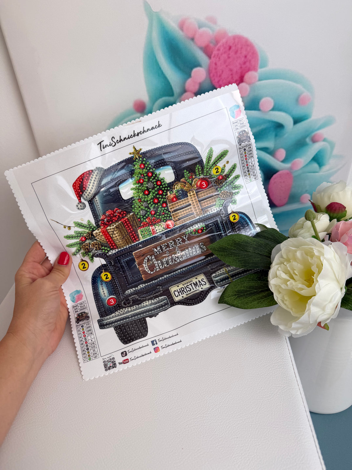 Diamond Painting XMAS Teilbild "Weihnachtstruck" (Teilbild-71) 25x25cm