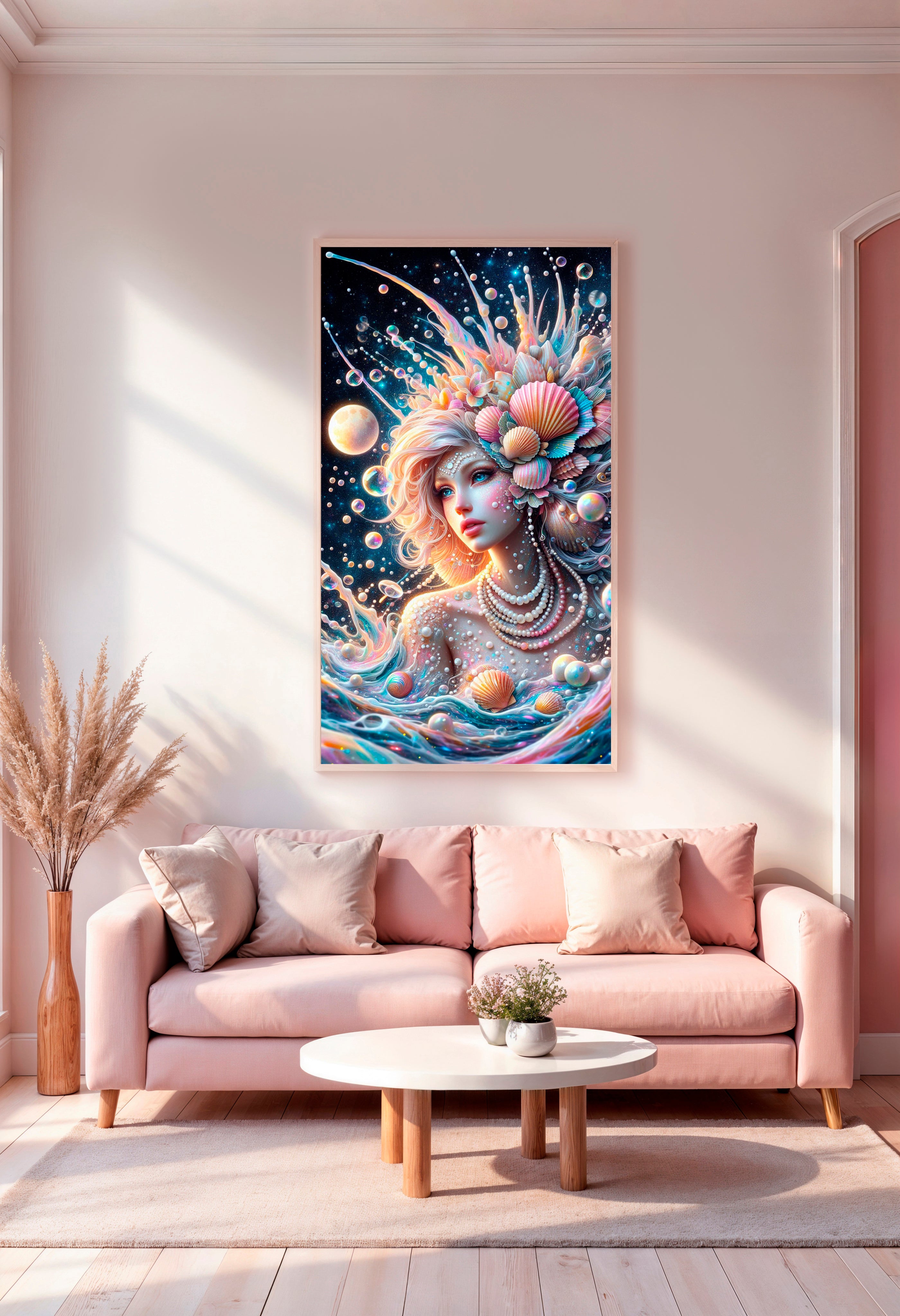 Diamond Painting XXXL Bild "Meeresgöttin Lumina" von AI-Artist Sandrietta 110x192cm (Sondersteine Special) TSS-835