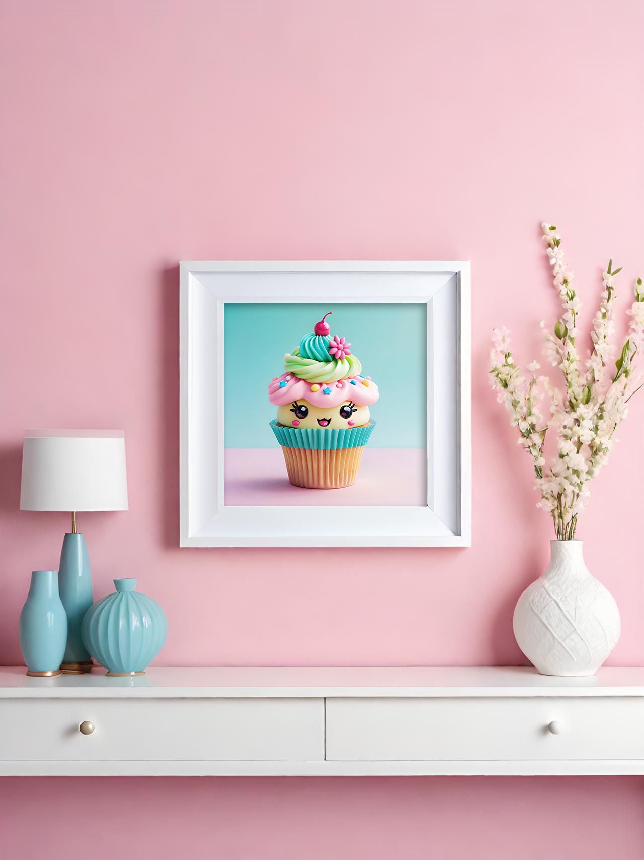 Diamond Painting TiniSchnickschnack Mini Bild "Happy Cupcake" 15x20cm (inkl. Fairy Dust) TSS-319