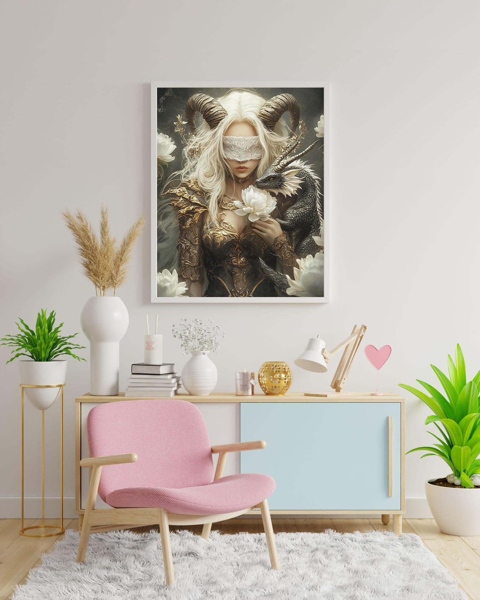 Diamond Painting Bild "Lady Darkness" von AI-Artist Sandrietta_ai (inkl. Feenstaub) 50x70cm TSS-664