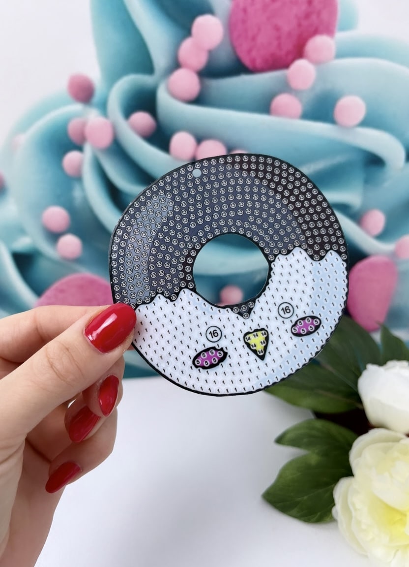 Diamond Painting Anhänger "Donuts" 10Stk