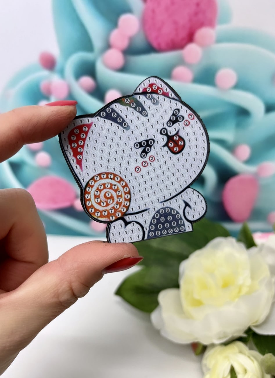 Diamond Painting Magnete "Katzenbande" 5Stk