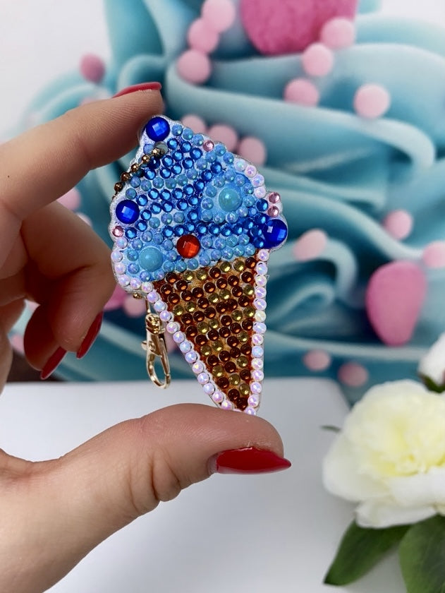 Diamond Painting Anhänger "Eiswaffeln" 5er Set (AH80)