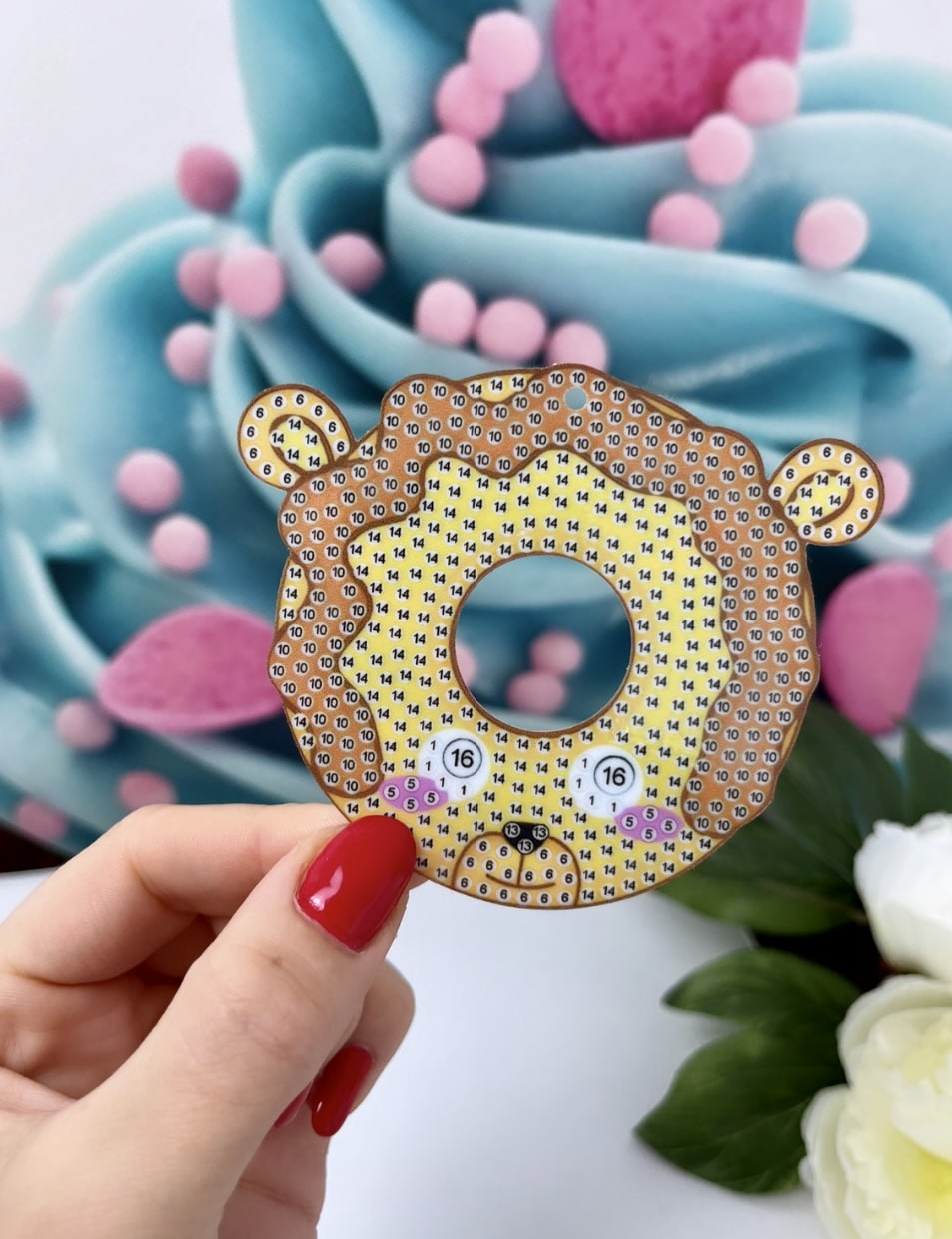 Diamond Painting Anhänger "Donuts" 10Stk